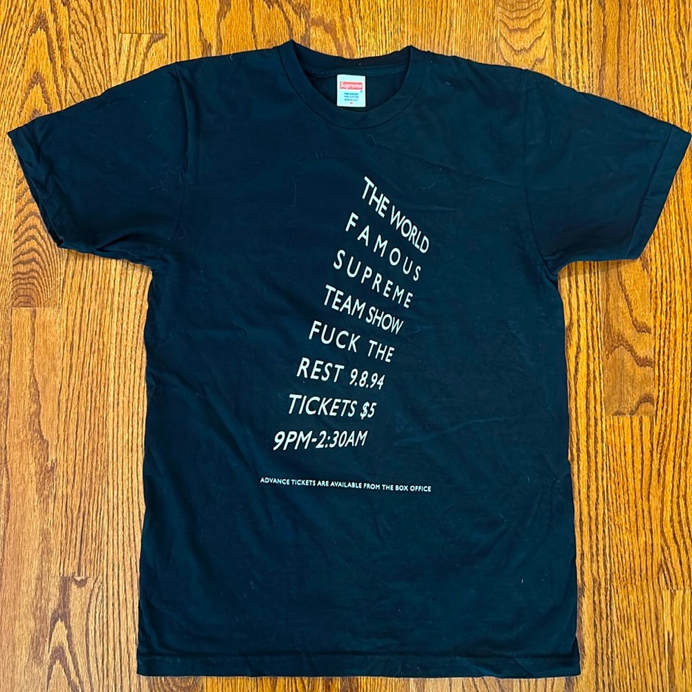 Supreme - Rare world famous team show flyer T-Shirt